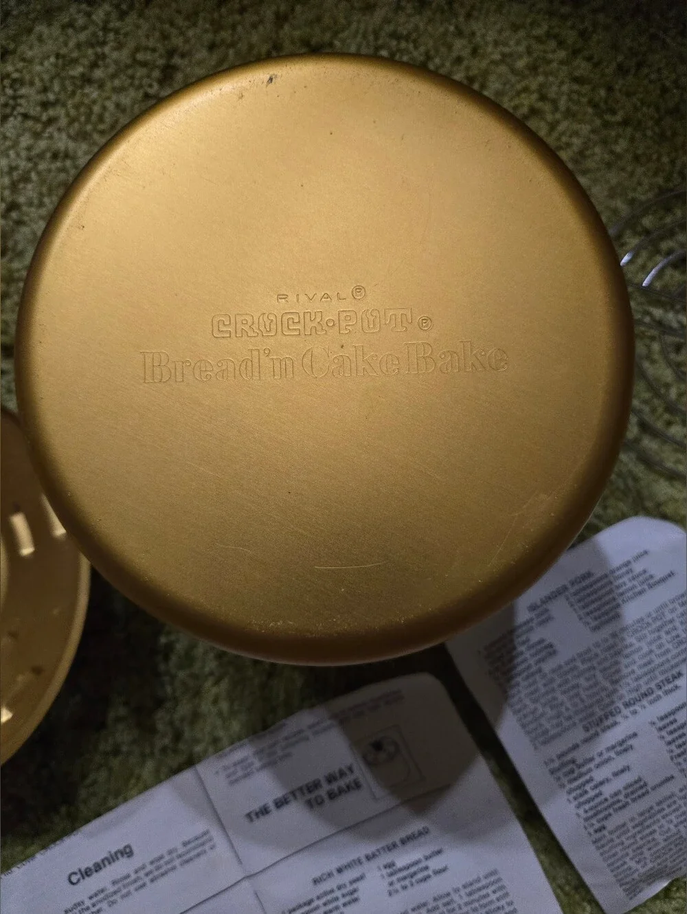 Rival Crock-Pot Gold Bread 'n Cake Bake Pan with Rack